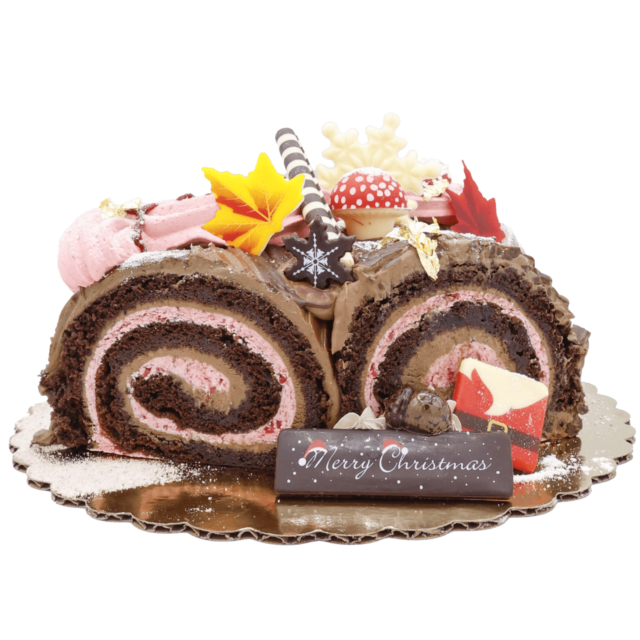 Chocolate Raspberry Yule Log